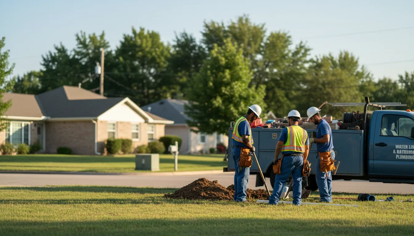 Residential water line and bathroom plumbing service in Central Valley, NY